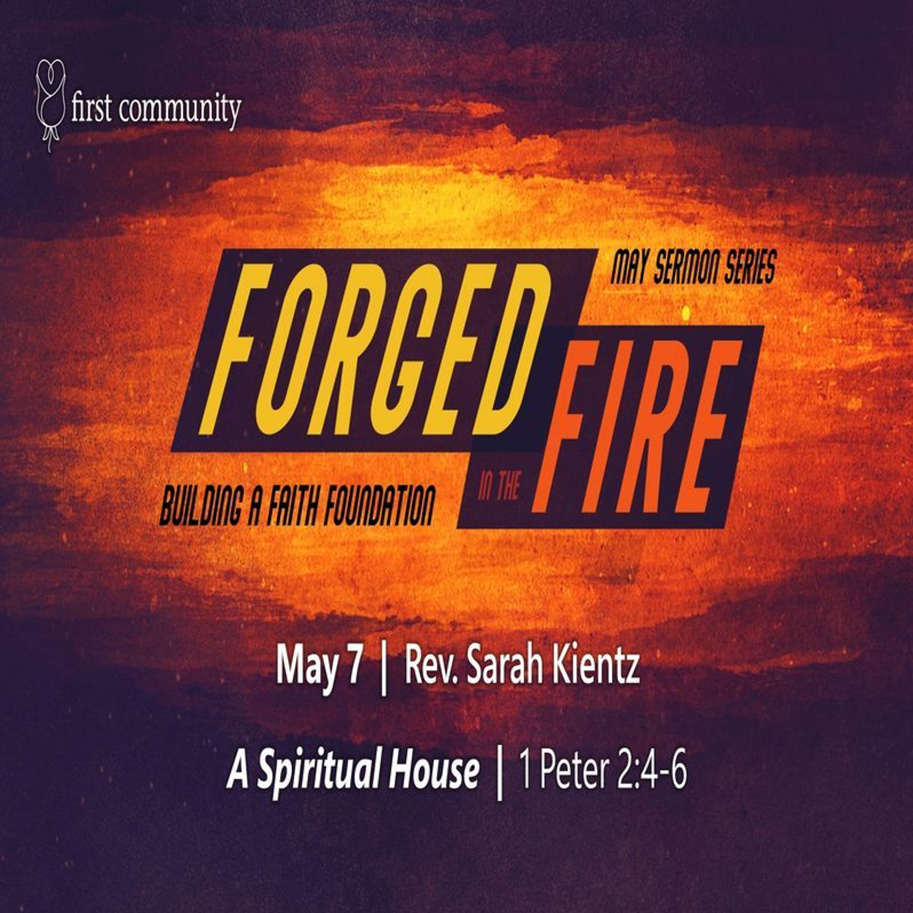 First Community Church 05.07.23 Sarah Kientz -Sermon  A Spiritual House episode artwork