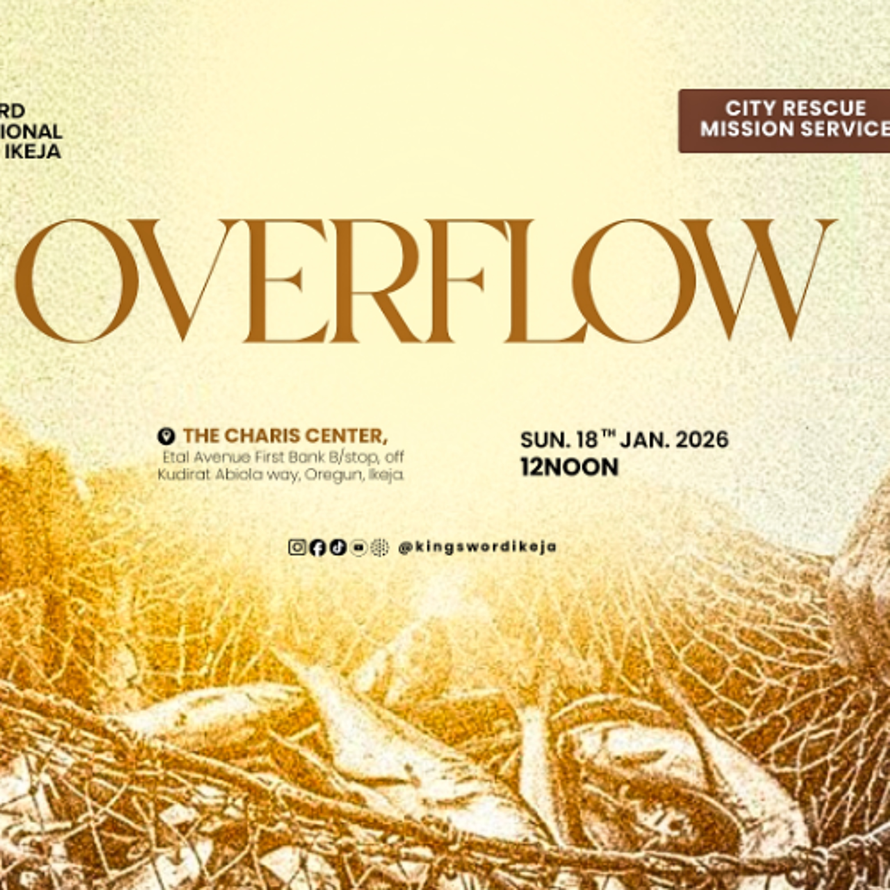 SUNDAYS@CAMP DAVID - COMBINED HOMECOMING SERVICE - OVERFLOW - 18TH JANUARY 2026