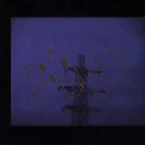 a hazey blue void.