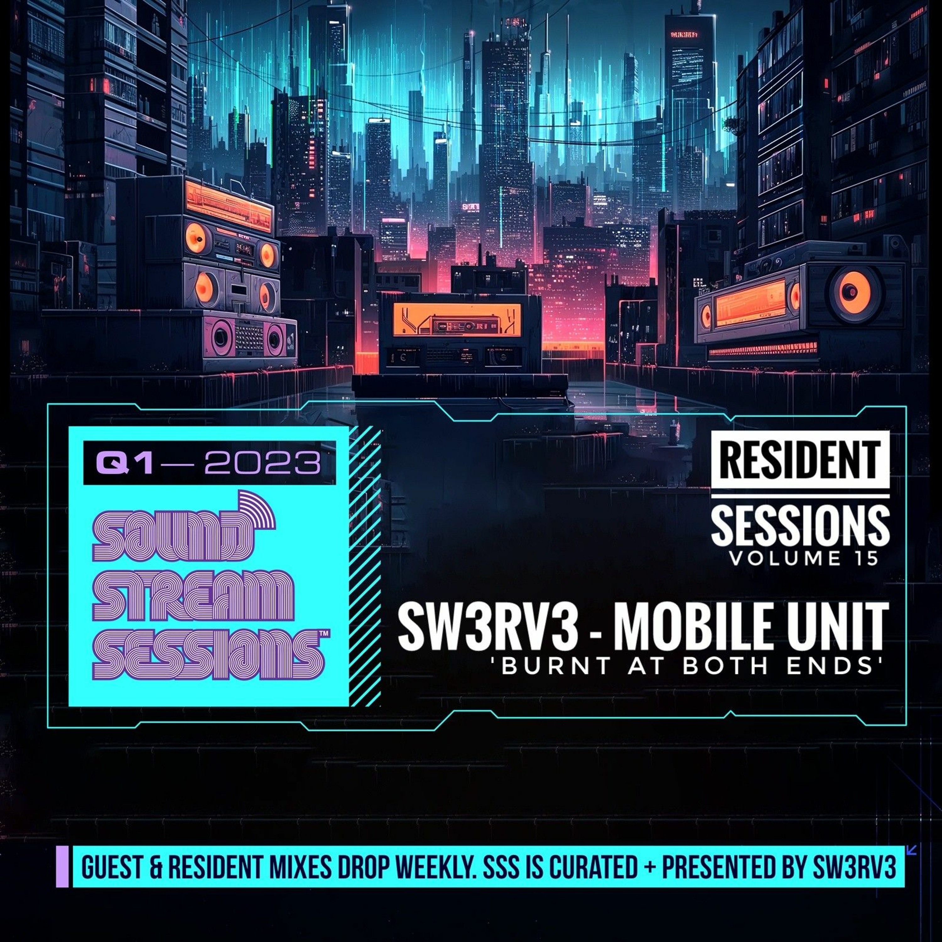 Resident Sessions Vol. 15 'Burnt At Both Ends' (Sw3rv3 - Mobile Unit) Freestyle DnB Session episode artwork