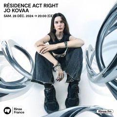 RÉSIDENCE ACT RIGHT : Jo Kovaa - 28 Décembre 2024