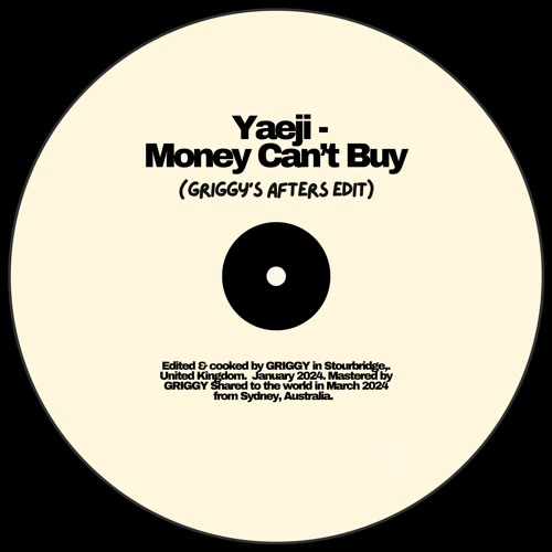 Yaeji - Money Can't Buy (GRIGGY's Afters Edit)