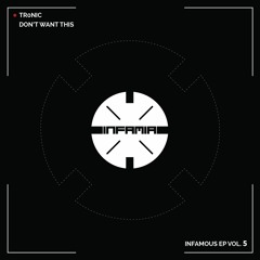 INF062 - Tr0nic "Don't Want This" (Original Mix)(Preview)(Infamia Records)(Out Now)