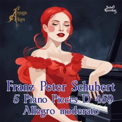 F.P  Schubert 5 Piano Pieces D 459 Allegro Moderato 🎵 Royalty-Free Classical Music 🎵