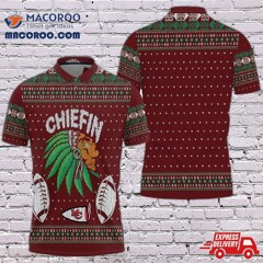 Kansas City Chiefs Chiefin Ugly Christmas 3D T Shirt Hoodie Sweater Jersey Polo