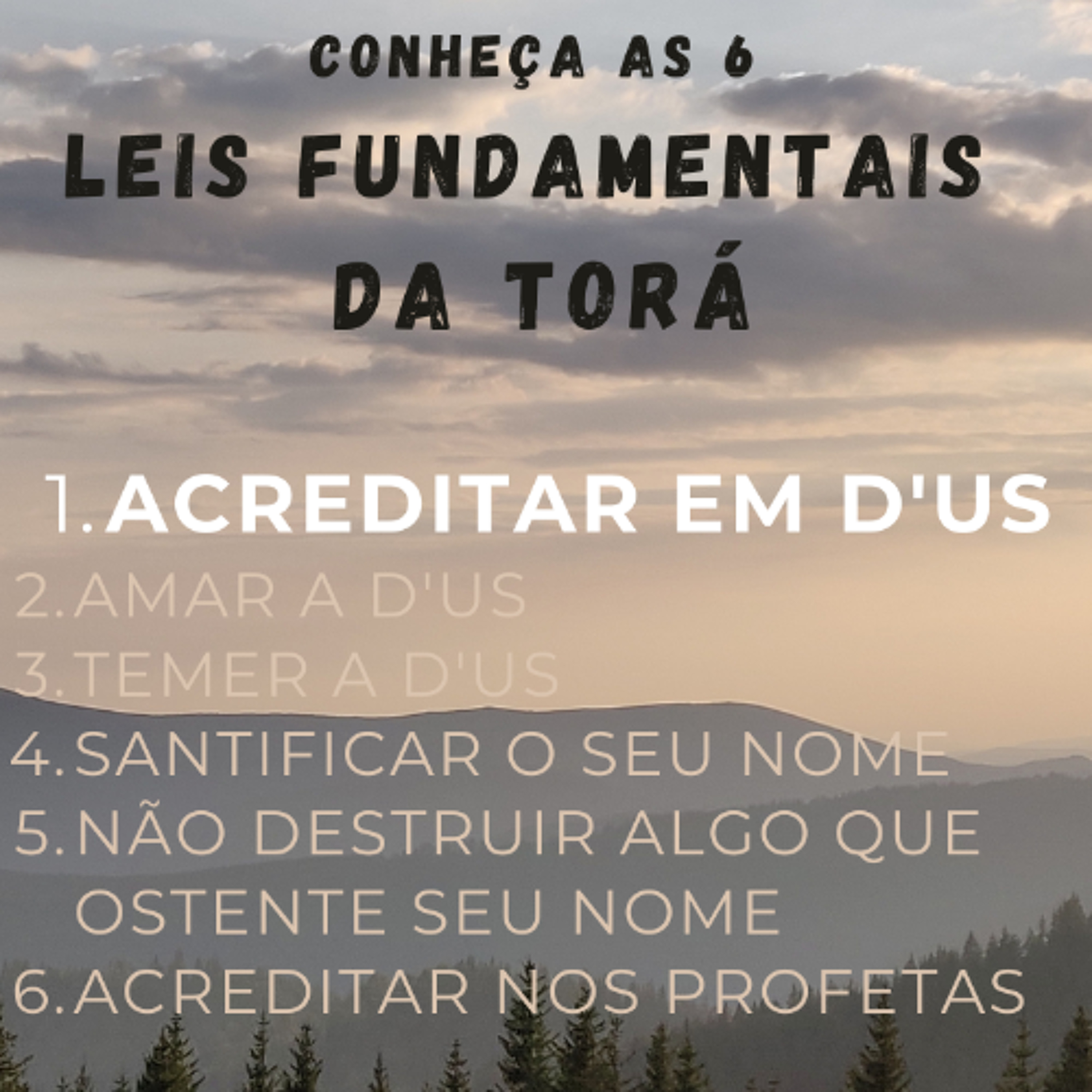 ACREDITAR EM D'US - LEIS FUNDAMENTAIS DA TORÁ - Aula 1