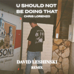 U Should Not be Doing That - Chris Lorenzo (David Leshinski Remix)