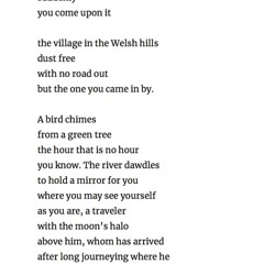 153 Arrival By R S Thomas, read by Amy Morgan