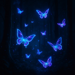 Butterflies Dancing at Night