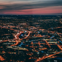 bright city lights