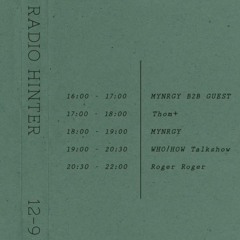 DJ Set - Radio Hinter @ Hintergarden, Amsterdam (2024.09.12)