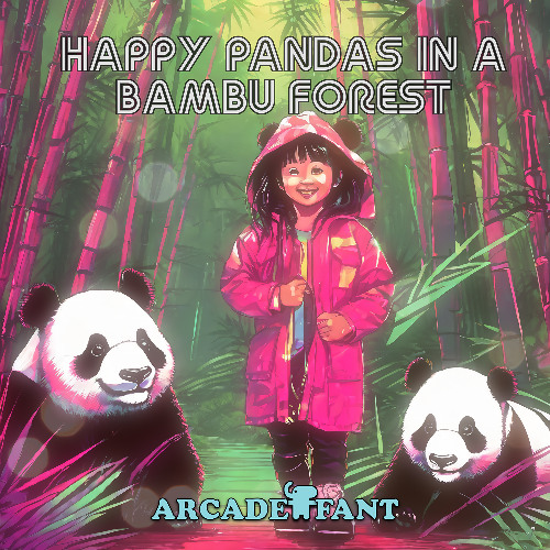 Pandas In A Bambu Forest - Arcade Female