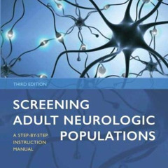 [Download] PDF 📄 Screening Adult Neurologic Populations by  Sharon A. Gutman &  Alis