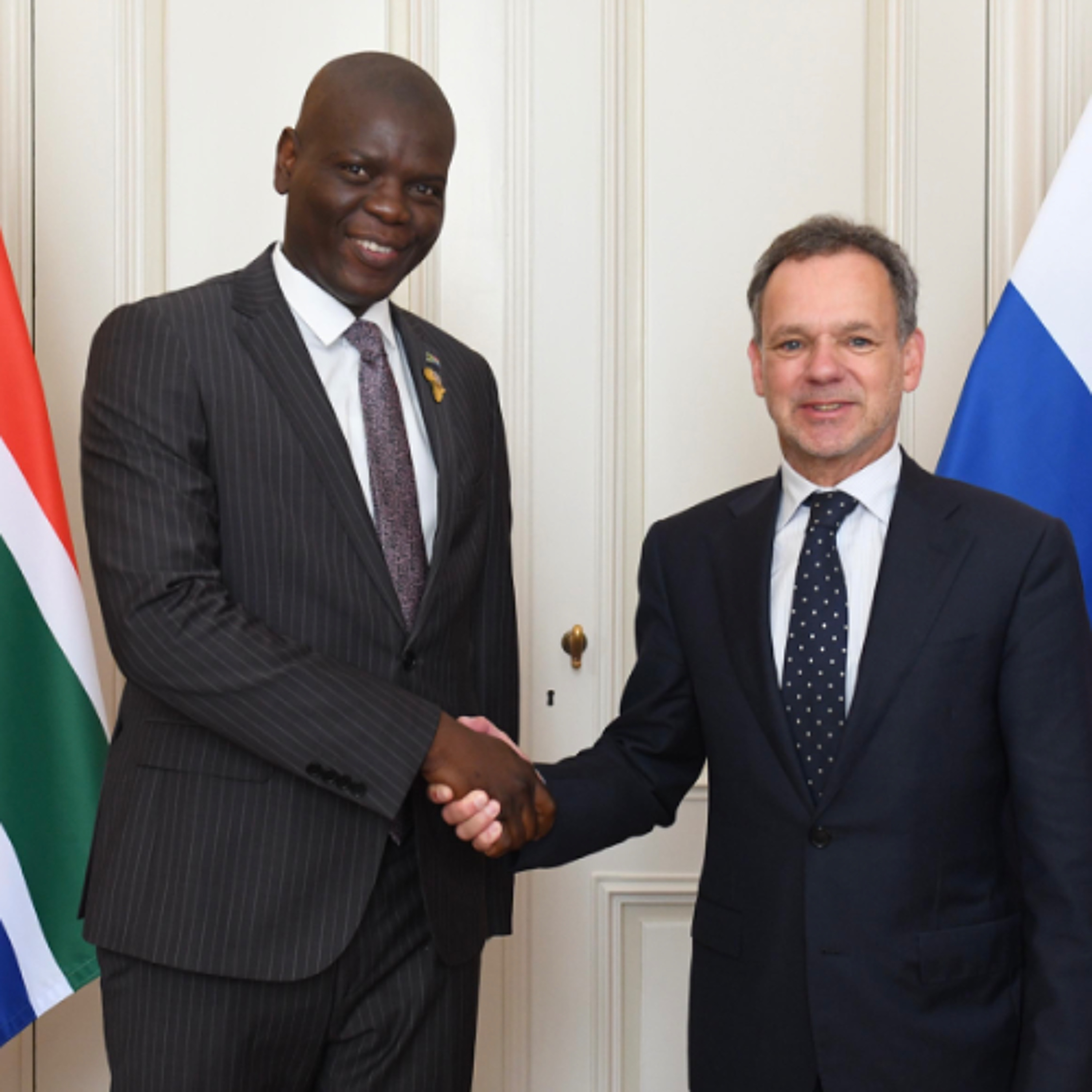 Minister Ronald Lamola at the  conclusion of the 4th Meeting of the South Africa- Netherlands Joint Commission for Cooperation at the Hague on Monday, 20 May 2025.