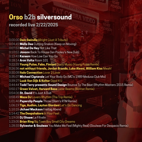 Orso b2b silversound @ Eagle Portland (2/22/2025)
