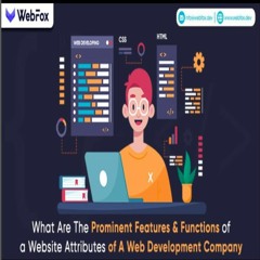 What are the prominent features & functions of a website attributes of a web development company