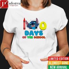 Stitch 100 days of school colorful shirt