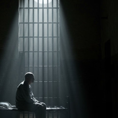 Moonlight Shining Through Prison Bars