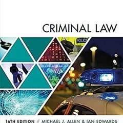 PDF book Criminal Law