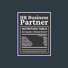 [EBOOK] ⚡ HR BUSINESS PARTNER: Funny HR Notebook For Human Resorurces Professionals. Advanced HR H