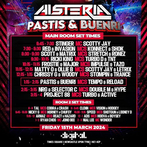 Histeria - 15th March 24 - DJ Pastis & Beunri, MC Tempo & Reload