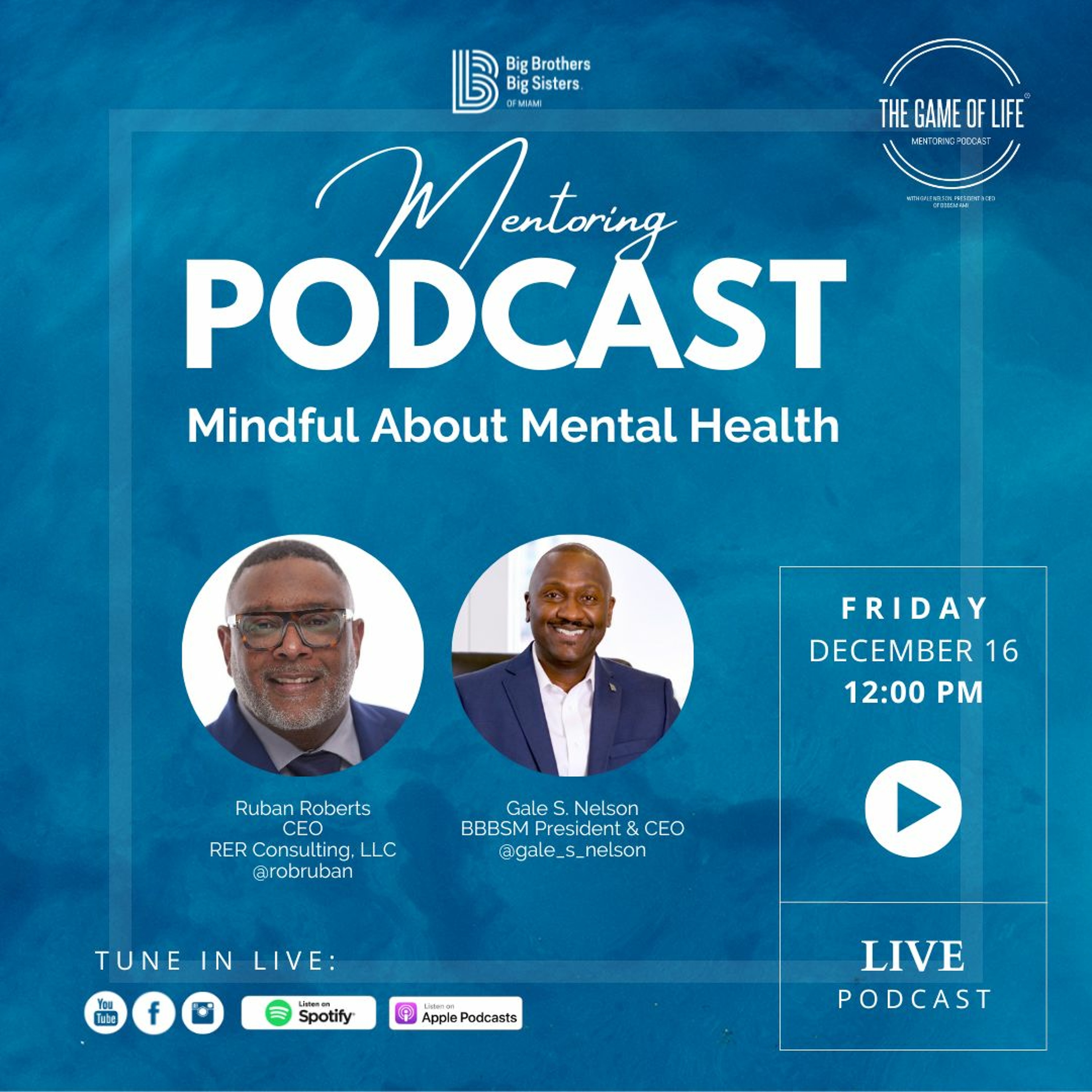 The Game Of Life Podcast | "Being Mindful About Mental Health" episode artwork