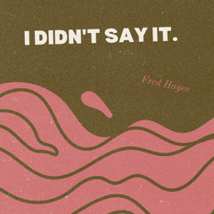 I Didn't Say It