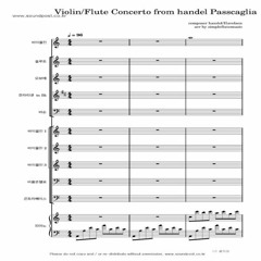 Violin(flute) Concerto From Handel Passcaglia - Orchestra
