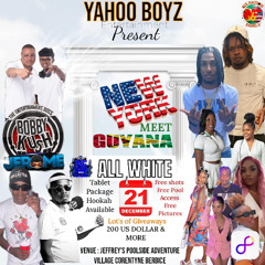 NEW YORK MEETS GUYANA ALL WHITE PARTY, DEC 21ST. PROMO CD BY BOBBY KUSH & JEROME