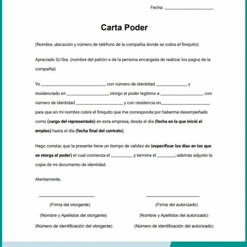 Ejemplo De Carta Poder Para Cobrar Finiquito ##TOP##