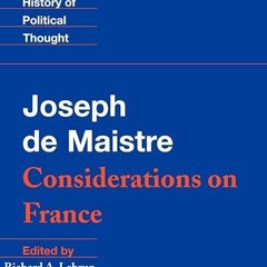 kindle👌 Maistre: Considerations on France (Cambridge Texts in the History of Political
