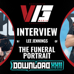Lee Jennings from The Funeral Portrait Talks Download Festival, Festival Waterparks & MCR Headlining
