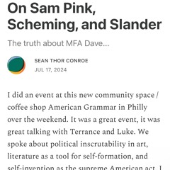 On Sam Pink, Scheming, and Slander (draft)