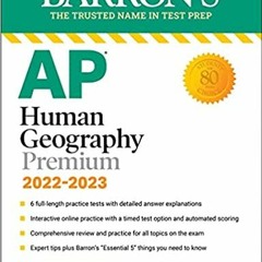 P.D.F.❤️DOWNLOAD⚡️ AP Human Geography Premium, 2022-2023: 6 Practice Tests + Comprehensive Review +