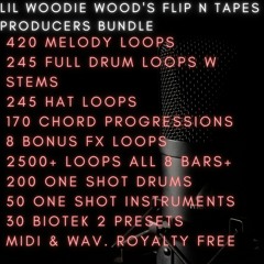 (2500 Loops Free) Lil Woodie Wood's Flip N Tapes Producers Bundle Preview