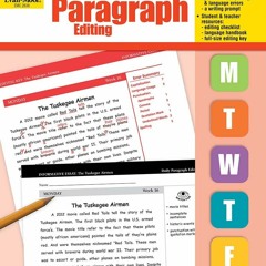 Download ⚡️ PDF Evan-Moor Daily Paragraph Editing  Grade 8