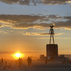Sunset @Robot Happy Hour from Burning Man 2022