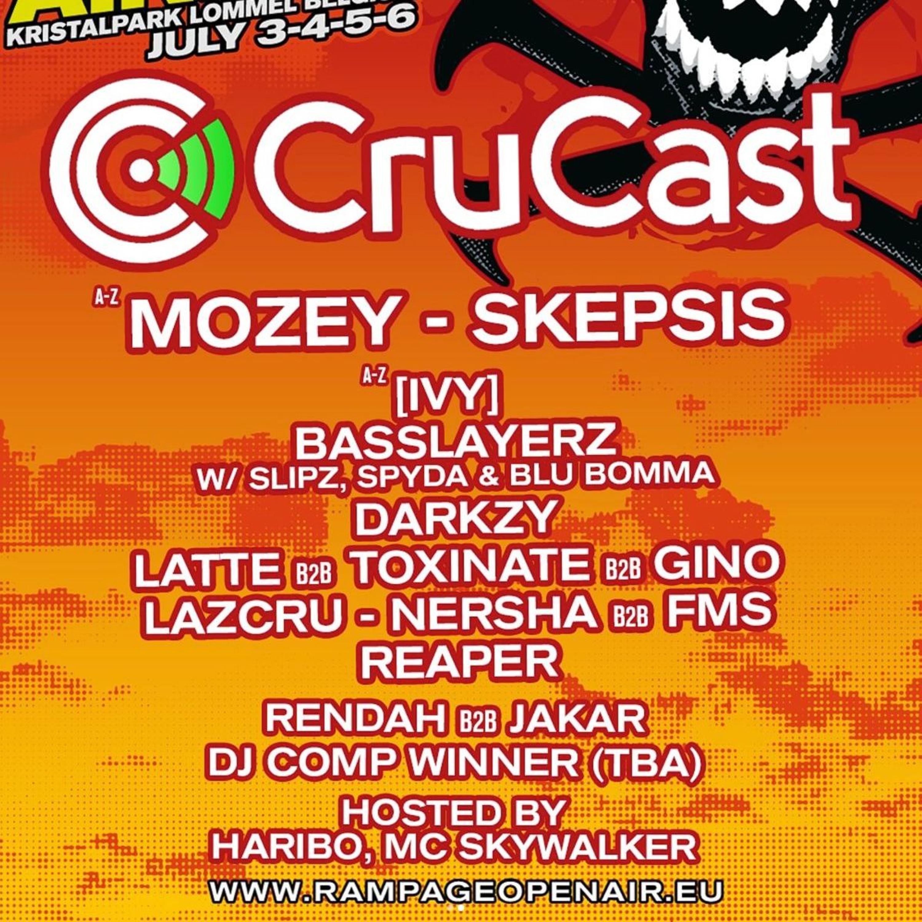 Crucast X Rampage Open Air Festival 2025 - Gino b2b Latte b2b Toxinate with Haribo & Skywalker episode artwork