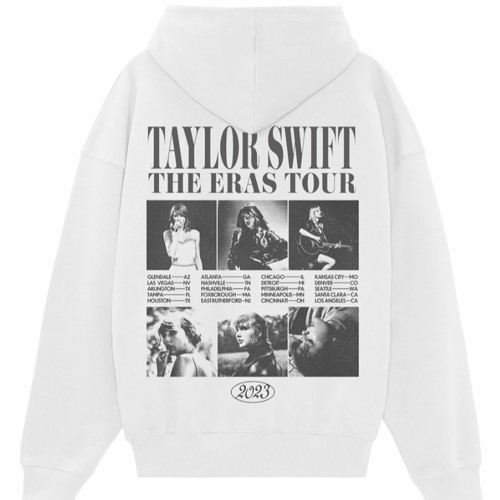 Stream Taylor Swift The Eras Tour Collage White Hoodie by Taylor Swift ...