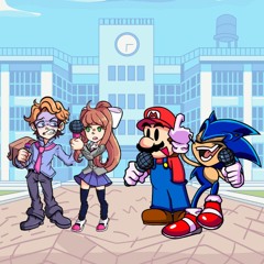 Dream Of Roses But It's Senpai and Monika vs Mario and Sonic