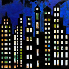 Alone in the City at Night