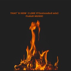 That`s how i like it - FedeR music ( extended mix)