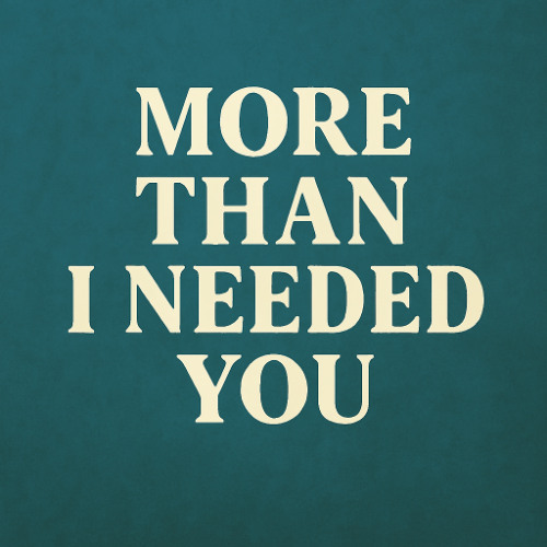 More Than I Needed You