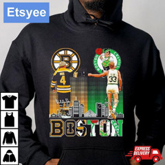 Boston Celtics Larry Bird Boston Bruins Bobby Orr The Legends Proud Fan Shirt