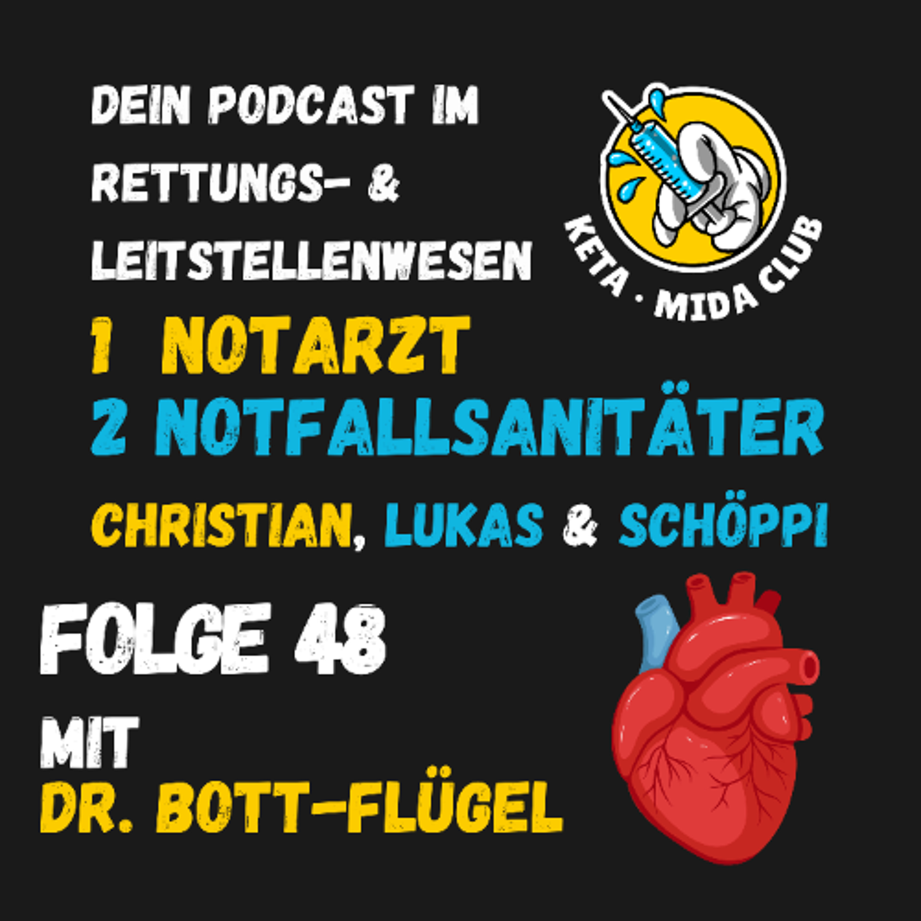 Folge 48 Troponin positiv ≠ Herzinfarkt? Seltene kardiale Notfälle im Rettungsdienst | mit Dr. Bott-Flügel episode artwork