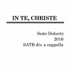 In Te, Christe (Tenor II)