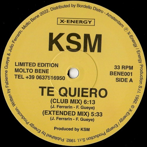 BENE001 / KSM - Te Quiero / I Love You