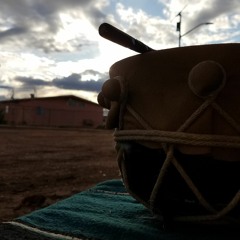Anthony Benally jammin Newt James slammin Drum tie in 2019.