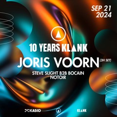 Steve Slight b2b Bocain | Warm-up set for Joris Voorn at 10 Years KLANK (Kasko)