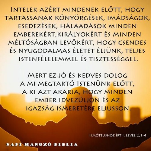 3. RÉSZ - NAPI HANGZÓ BIBLIA -1Móz 5,1 -7,24; Mt 3,7-4,11;Zsolt 3,1-8; Péld 1,10 - 19